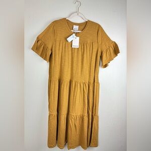 Industry Tiered Ruffle Midi Dress